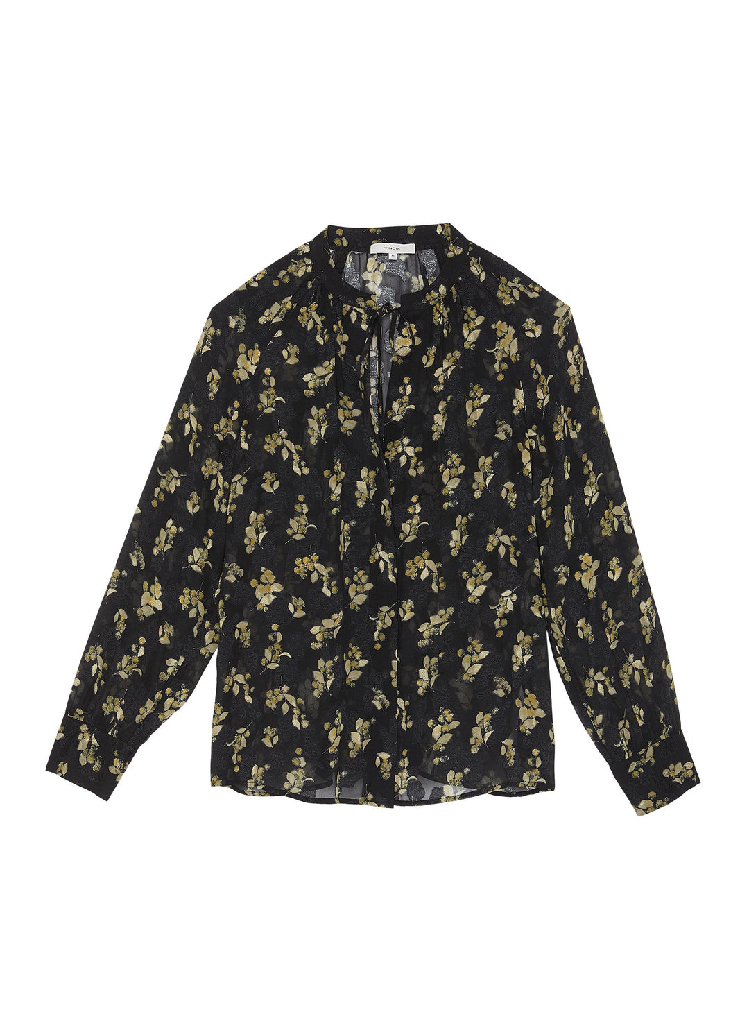 ''dandelion poet' all-over floral print silk blouse