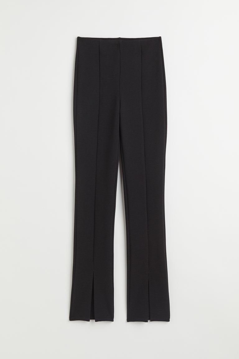 Slit-hem leggings