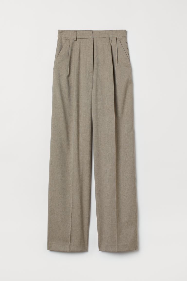 Wide crease-leg trousers