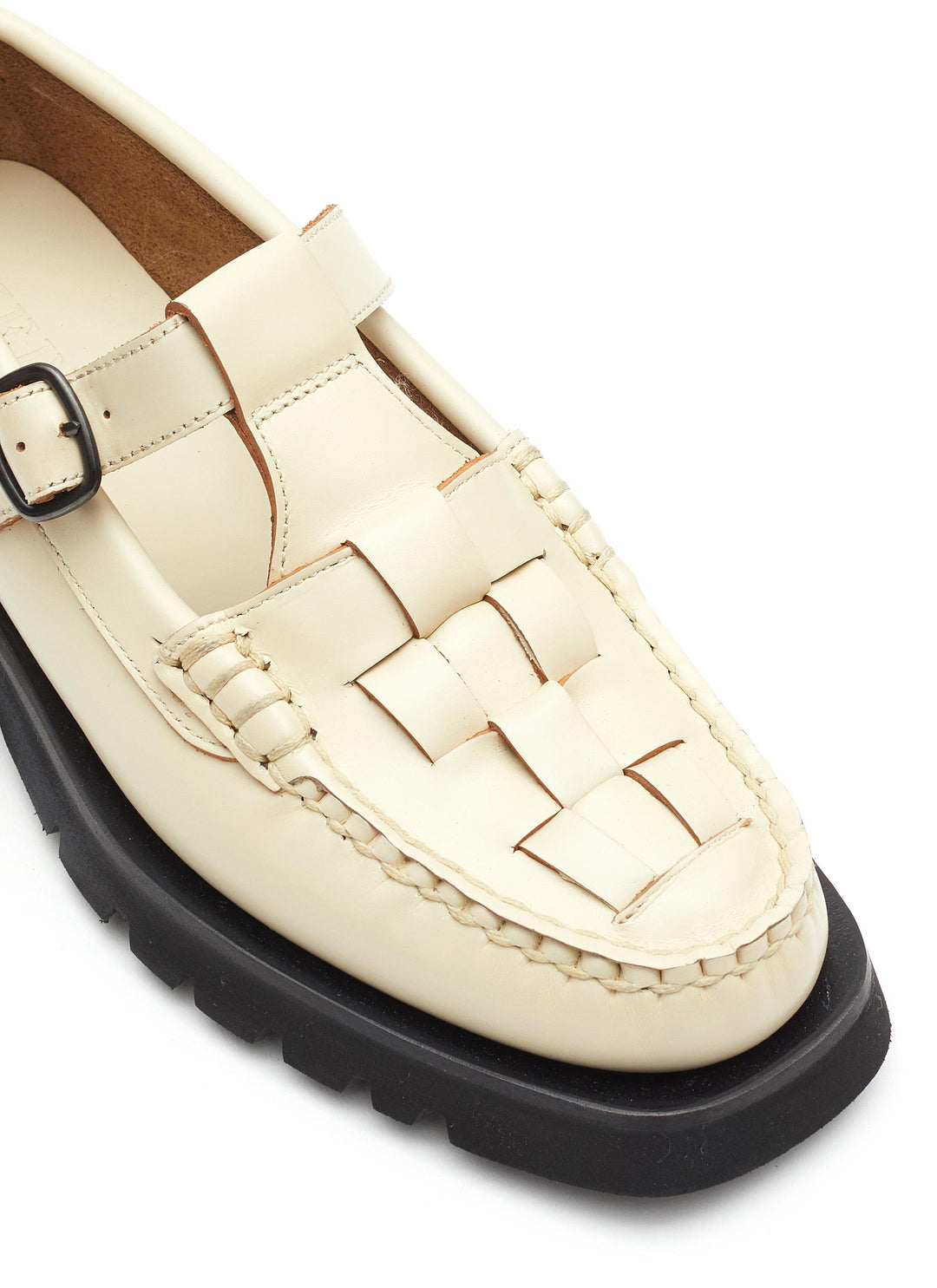 Soller Sport' Flat T-bar Slingback Woven Leaether Loafers