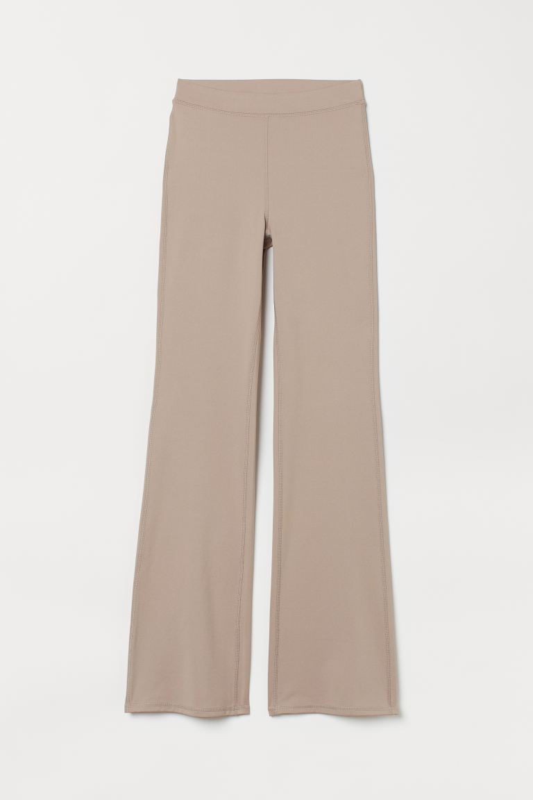 Flared jersey sports trousers